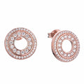 Eternity rose gold on sterling silver earrings